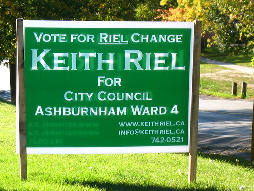From the Punny Election Signs Department...