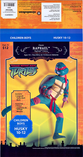 DISGUISE :: Teenage Mutant Ninja Turtles 'Classic Raphael' - BOYS COSTUME { 10-12 }; WALMART exclusive ii // Card insert (( 2003-2010 )) 