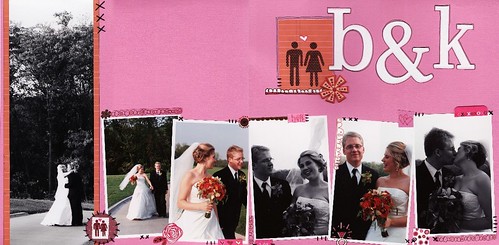 The wedding scrapbook is ALMOST done The last layout is literally laying on