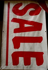 Weathered SALE sign