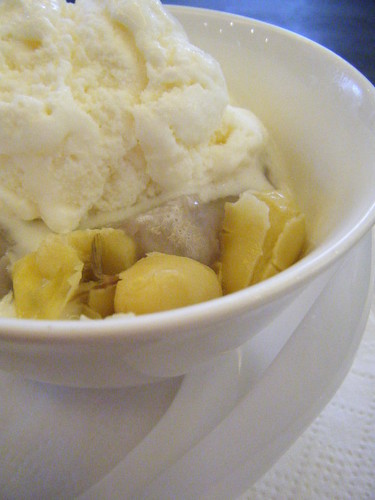 yam paste with vanilla ice