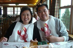 Brother-sister lobster eaters