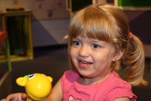 Catie playing at the kids' museum in Charlotte