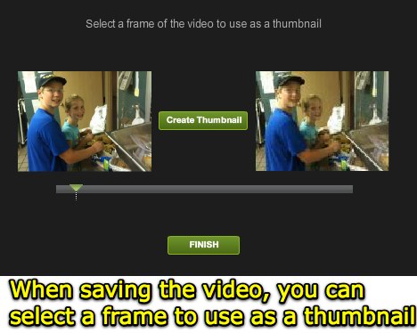 Select a frame as a thumbnail