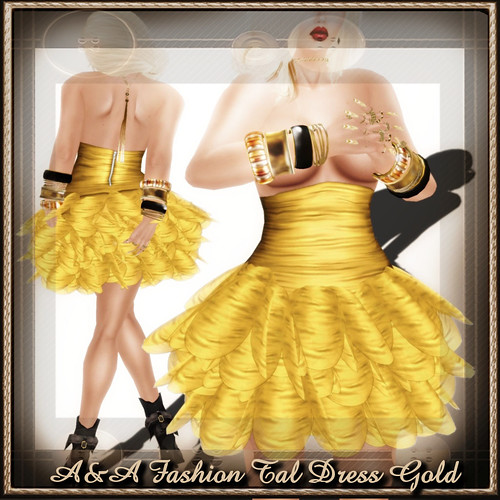A&A Fashion Tal Dress Gold
