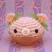 Amigurumi Pink spring cupcake bear