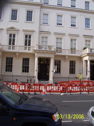The Upstairs/Downstairs exterior shots of 165, Eaton Place were filmed at 65 