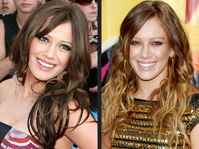 hilary duff with brown hair