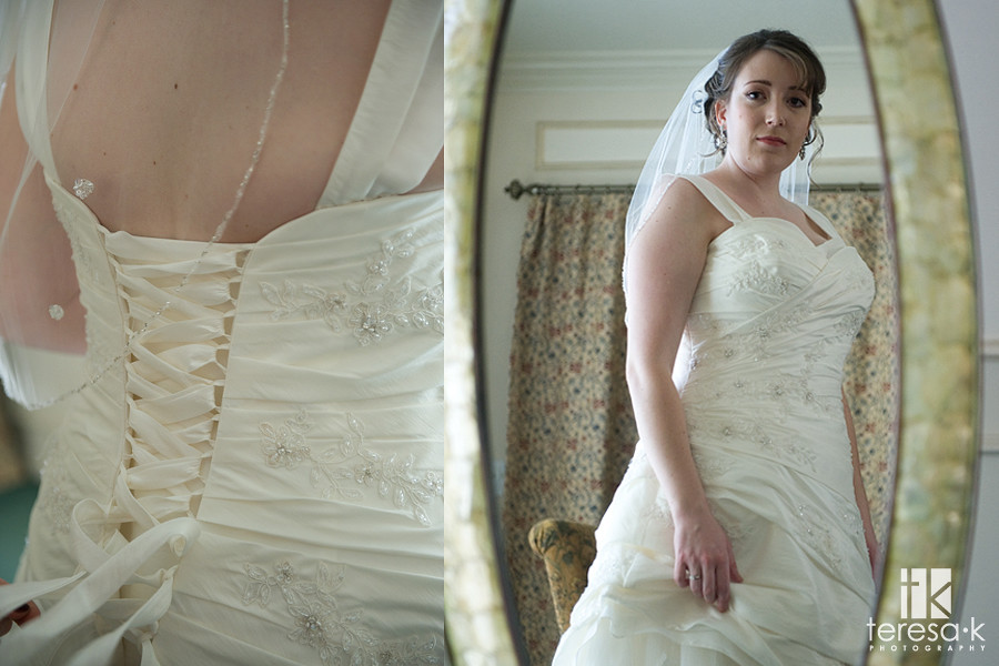 wedding dress details, Folsom wedding photographer, Teresa K photography