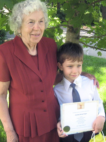 5/8/10-First Communion, with Babcia (great-grandma)