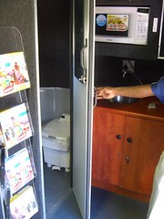 mobile library bus - interior - toilet