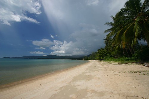 Deserted beach on Samui's SW side...