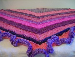 Hand Dyed Palette shawl