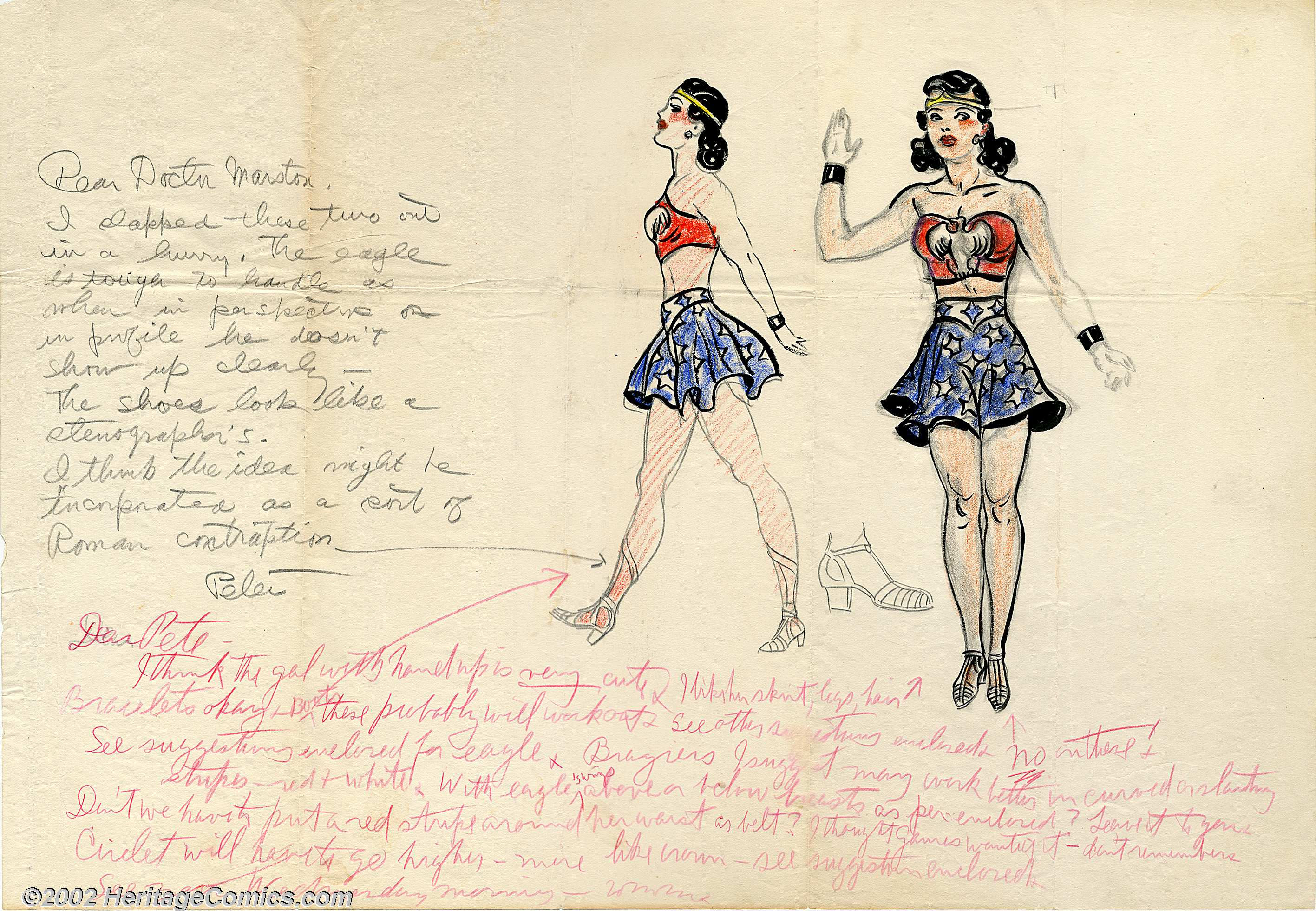 1941 Original Wonder Woman Sketches