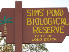 Sims' Pond Sign