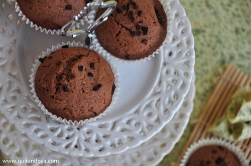 Muffins de Chocolate com recheio de Nutella