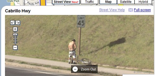 Google street view guy peeing