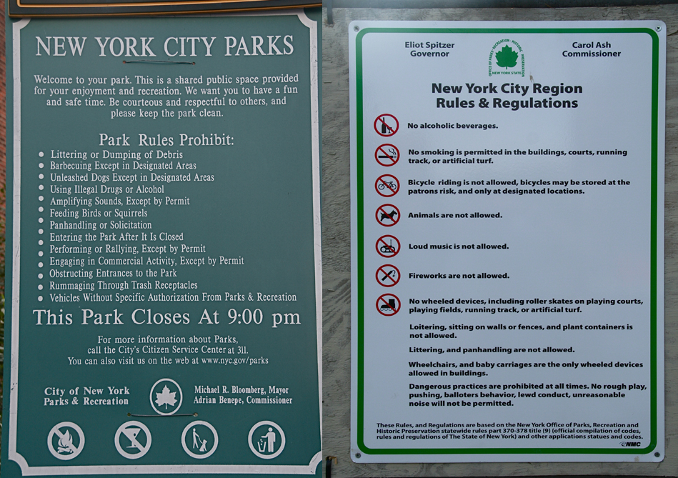 park rules