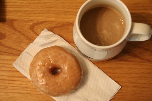 Glazed Donut and Coffee