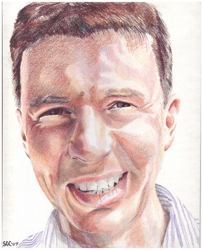 Colored pencil drawing entitled Diarmuid