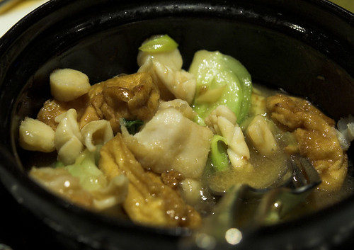 Seafood and tofu hotpot