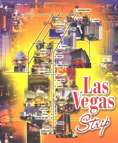 las vegas map strip. Map of the Las Vegas strip in