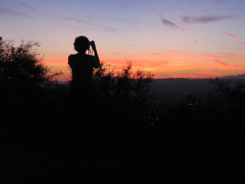 Krystal B. shooting the
sunset.