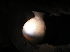 Pot in Actun Tunichil Muknal cave
