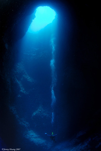 Prayer inside Blue Hole