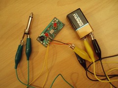 connecting a toy to battery and to sound output - jack