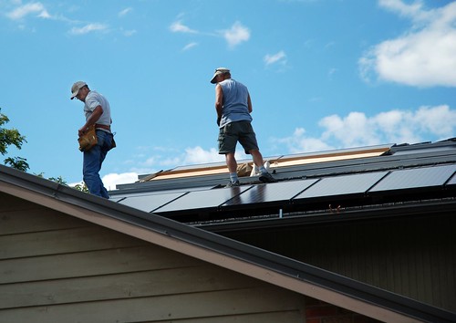 Flatiron Solar PV array install