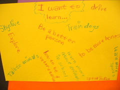 Student work, 'what I want to learn' project