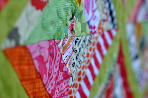 Beehive quilt - angle detail