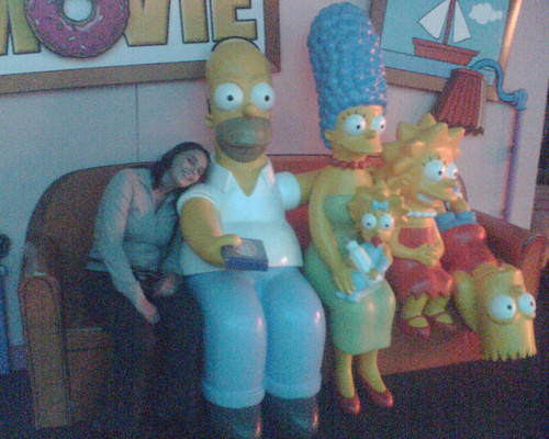 On the couch with the Simpsons