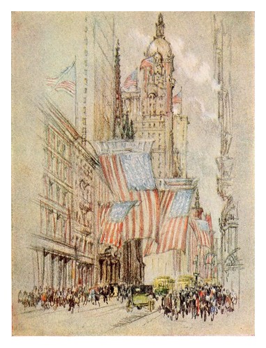 012-Parte baja de Broadway en tiempo de elecciones-The new New York a commentary on the place and the people-1909-John Charles Van Dyke