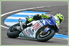 Valentino Rossi in action.