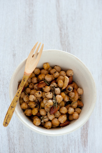 warm chickpea salad with rosemary & almonds