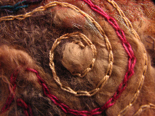 woolly chain stitch really close up