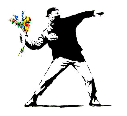 flowerthrower by Banksy