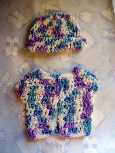 Preemie set-diaper shirt and hat