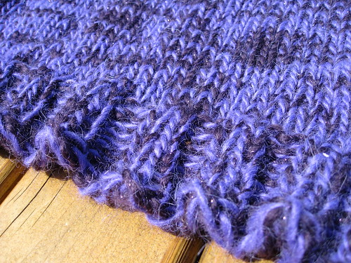 Purple sweater detail