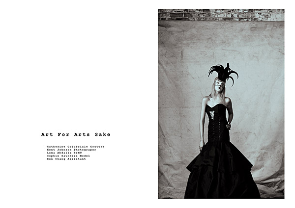 Editorial Bridal Fashion, Black Bridal Gown, Catherine Colubriale Couture, Sydney Australia