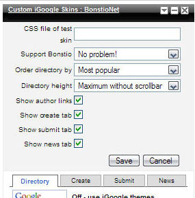 Custom iGoogle Skins