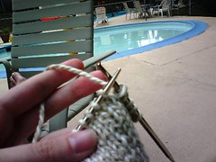 poolside knitting