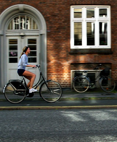 Copenhagen girl on bike