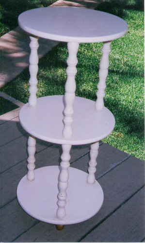 Thrifted tiered table