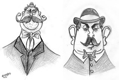 Bowler hat cartoon men