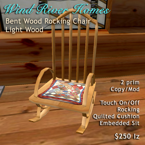 Bent Wood Rocking Chair - Light Wood by Teal Freenote