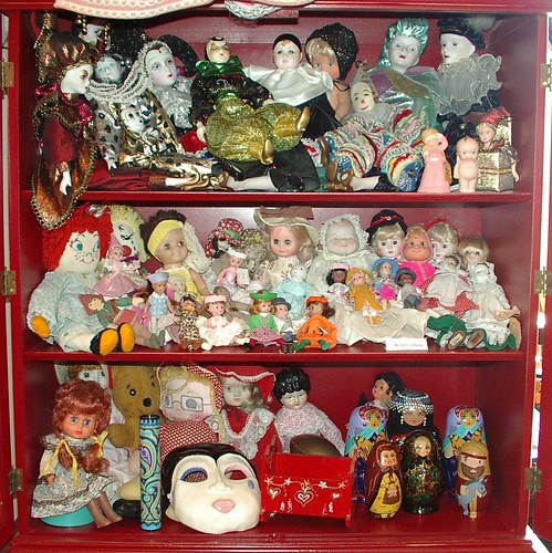 inside doll cupboard