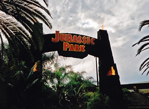 Universal Studios Los Angeles in 2000 Jurassic Park Sign